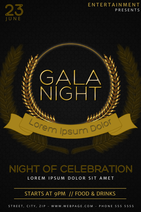 Gala Night Flyer Template Postermywall