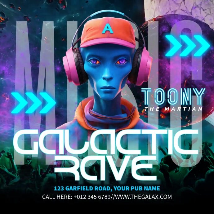 Galactic Rave Template | PosterMyWall