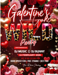 Galantine's Wild Party Flyer (US Letter) template