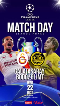 Galatasaray vs Bodo/Glimt Instagram Story template