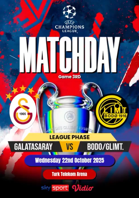 Galatasaray vs Bodo/Glimt UEFA Champions League