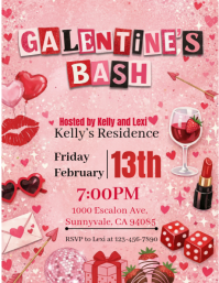 Galentine's Bash Flyer (US Letter) template
