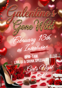 Galentine's Party A4 template