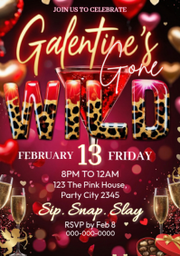 Galentine's Party A4 template