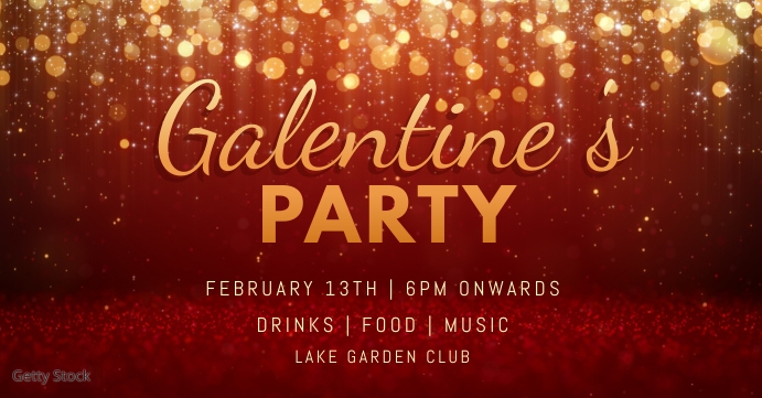Galentine's day Facebook 活动封面 template