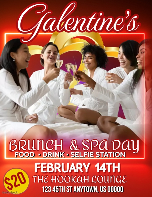 Galentine's Day Flyer (US Letter) template