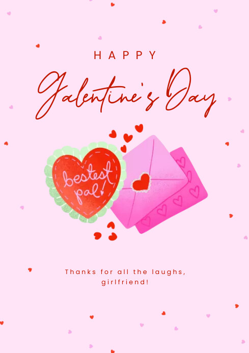 Galentine's Day Greeting Card Template | PosterMyWall