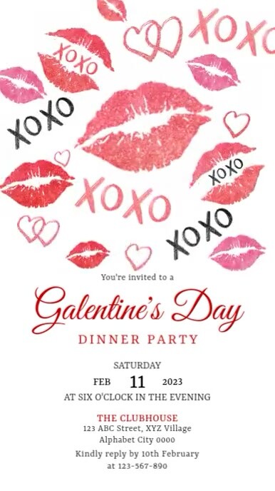 Galentine's Day Invitation Template Instagram Story
