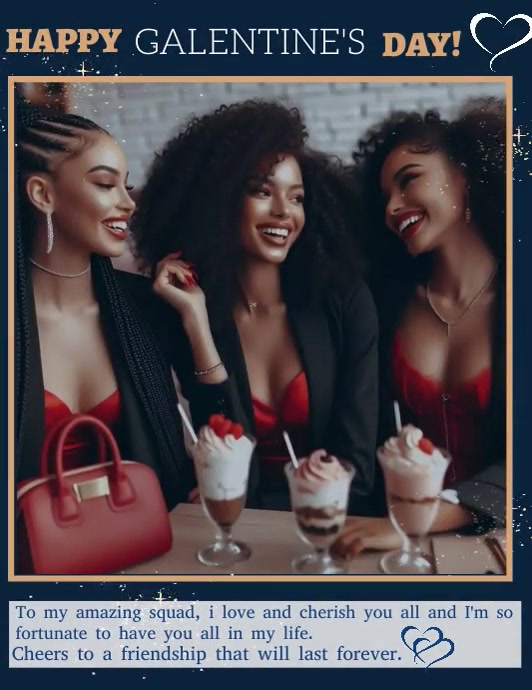 Galentine's day video template Flyer (US Letter)