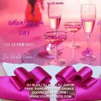 Galentines's Day Party Square (1:1) template