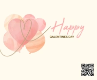 Galentines Day Card Large Rectangle template