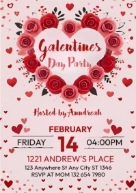Galentines Day Party A4 template