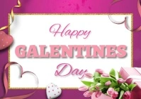 Galentines Day Postcard template