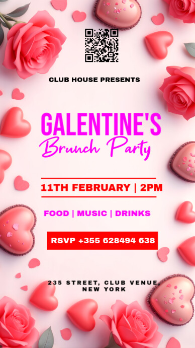 Galentines Instagram 快拍 template