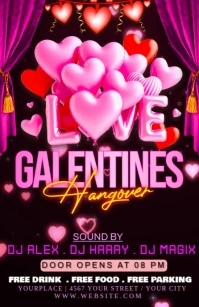 galentines Halv side bred template