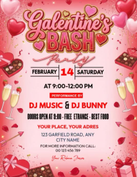 Galentines Pajama Party Flyer (US Letter) template
