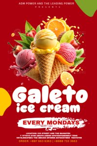galeto ice cream Poster template