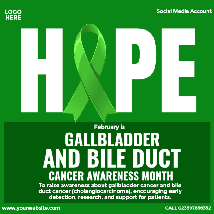 Modèle Gallbladder and Bile Duct Cancer Month | PosterMyWall