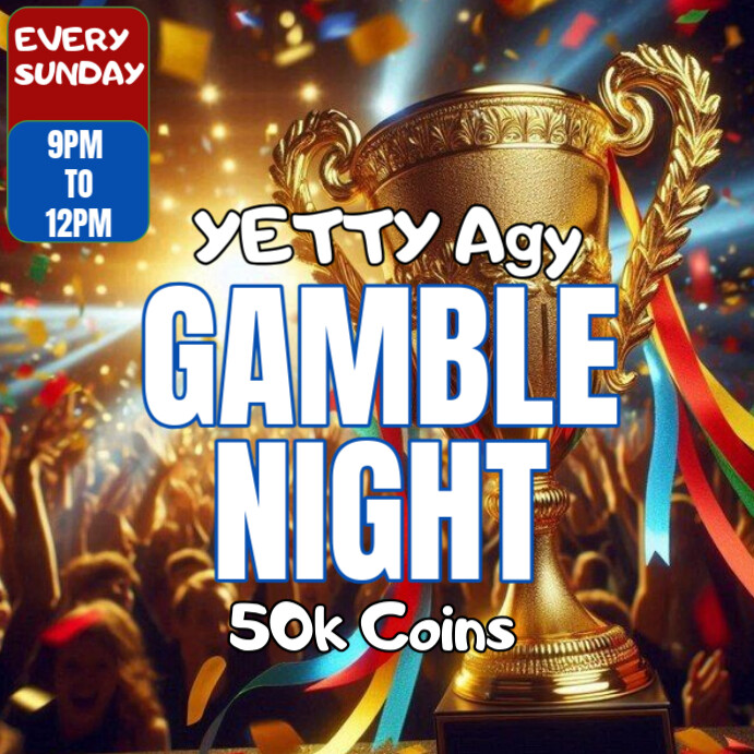 Gamble night Instagram-Beitrag template