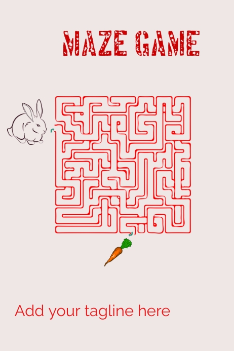 game  , maze game Affiche template