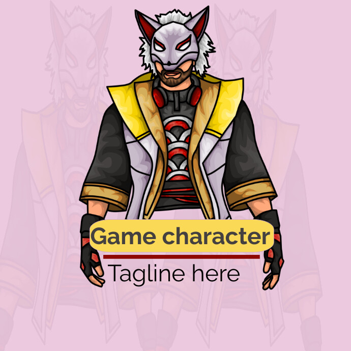 game character Logo template
