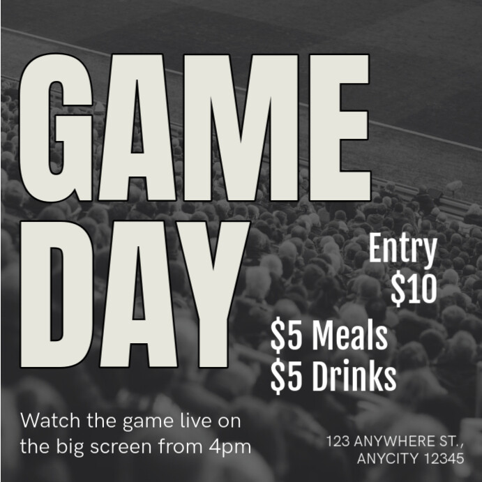 Game Day Template | PosterMyWall