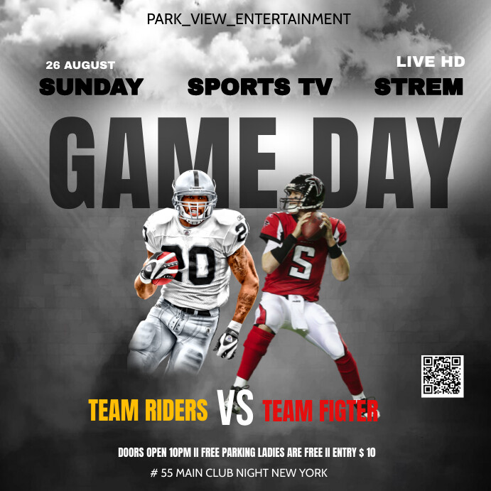 Game day Instagram-Beitrag template