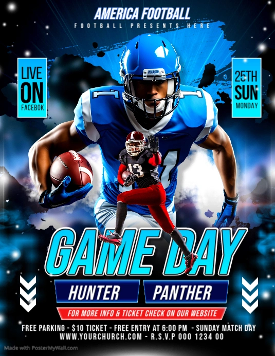 Plantilla de GAME DAY | PosterMyWall
