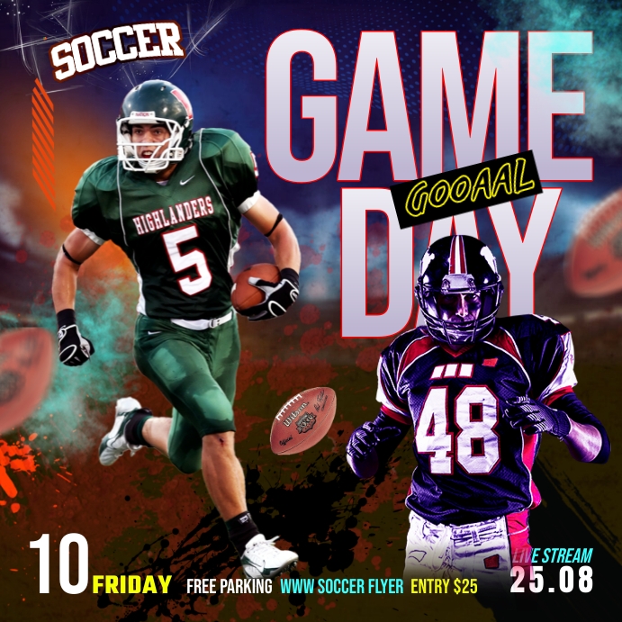 game day flyer Template PosterMyWall