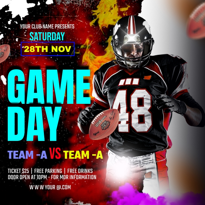 game day flyer Template | PosterMyWall