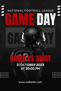 Game day football flyer design Poster template