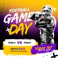 Game day football live facebook Iphosti le-Instagram template