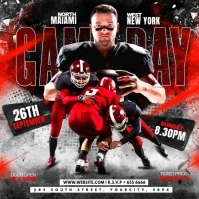 Game day football match ad Square (1:1) template