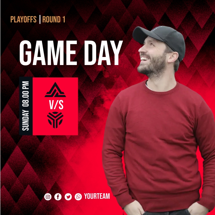 Game Day Instagram Post AD Instagram-bericht template