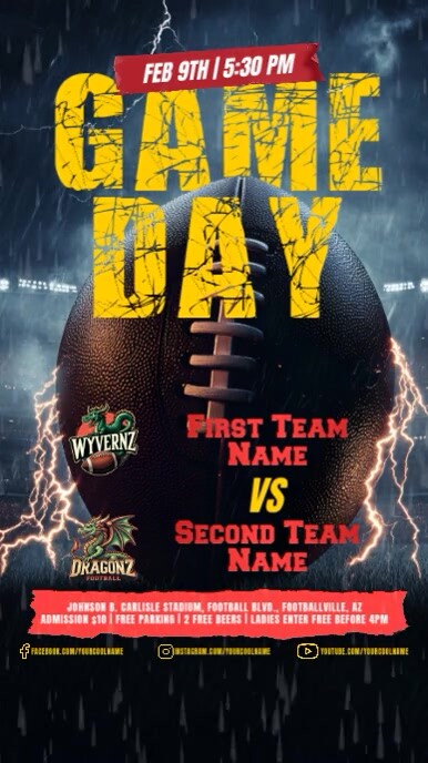 Game Day Instagram Story template