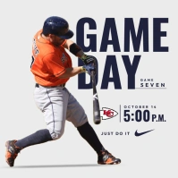 Game day poster design Instagram 帖子 template