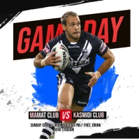 Game Day Rugby Matchup Instagram Post template