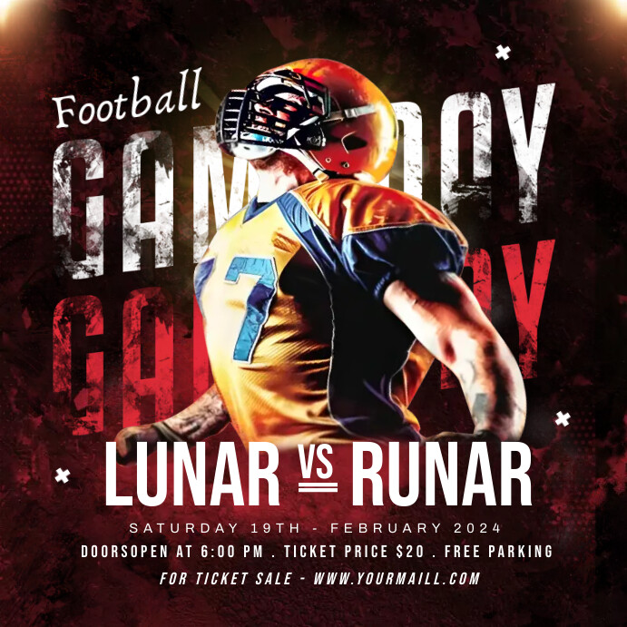 Game Day soccer poster Template PosterMyWall