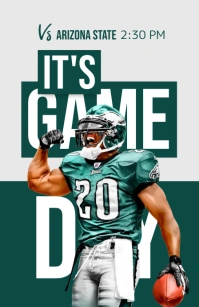 Game day sports poster design Tabloid template