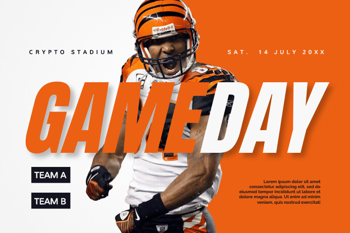 Game day sports poster design Template | PosterMyWall