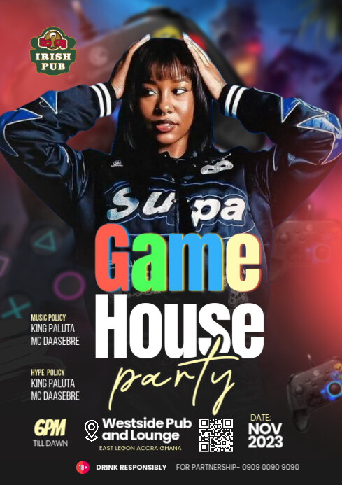 Game Layout Party Game House Party Design Template | PosterMyWall