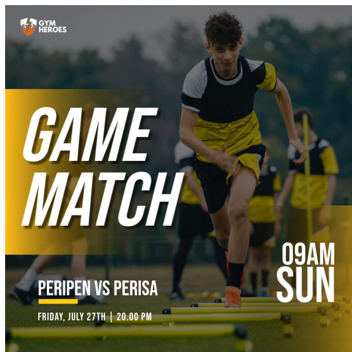 game match Instagram Post template