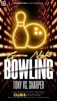 Game Night Bowling Instagram-verhaal template
