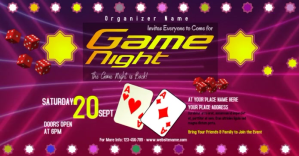 Game Night Facebook Shared Image template
