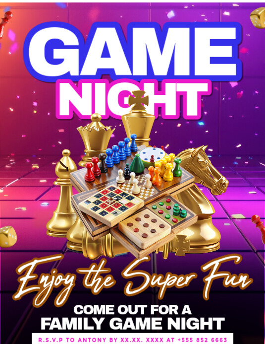 Game Night Flyer (us Letter) template
