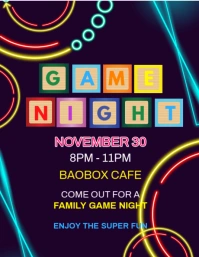 Game Night Flyer (us Letter) template