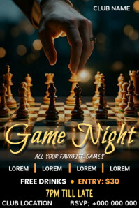 Game Night Flyer Póster template