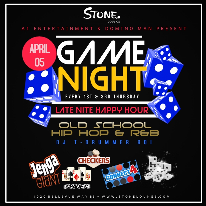 Game Night Flyer Message Instagram template