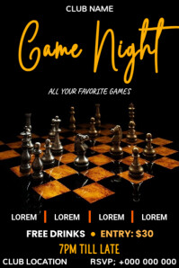Game Night Flyer 海报 template
