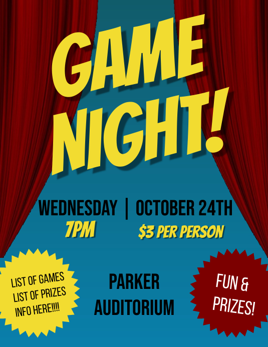 Game Night Flyer template